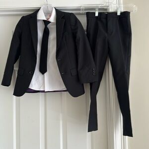 OppoSuits Boys Classic Black Suit in a Box with white shirt